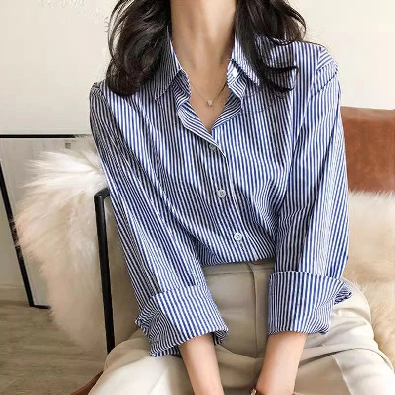 Classic Striped Women's Shirt - Out-Of Box