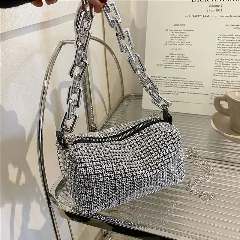 Rhinestone Bucket Bag