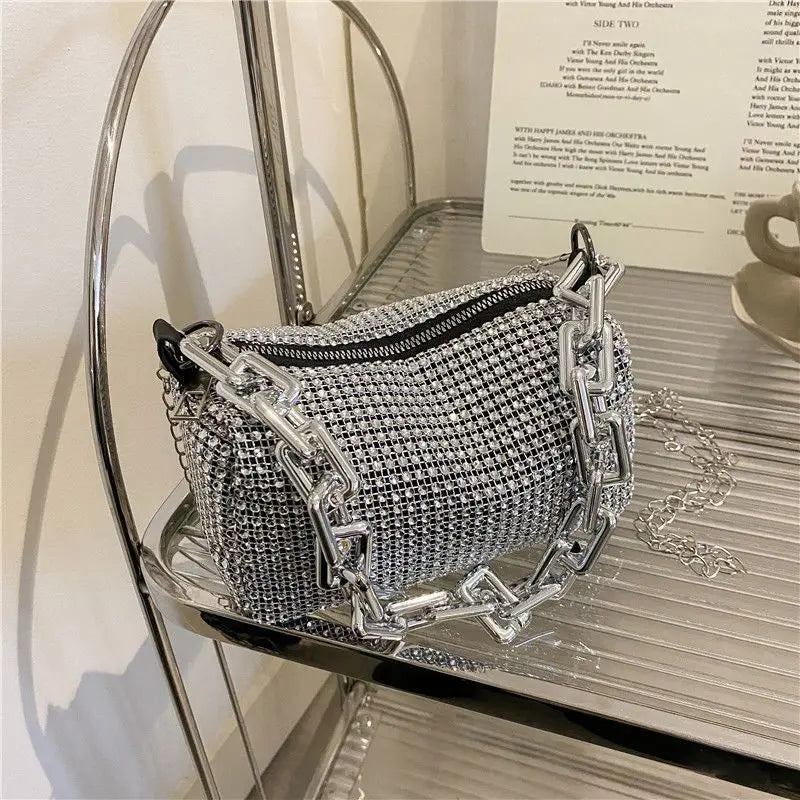 Rhinestone Bucket Bag