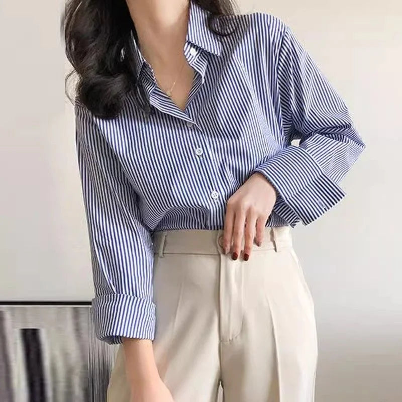 Classic Striped Women's Shirt - Out-Of Box