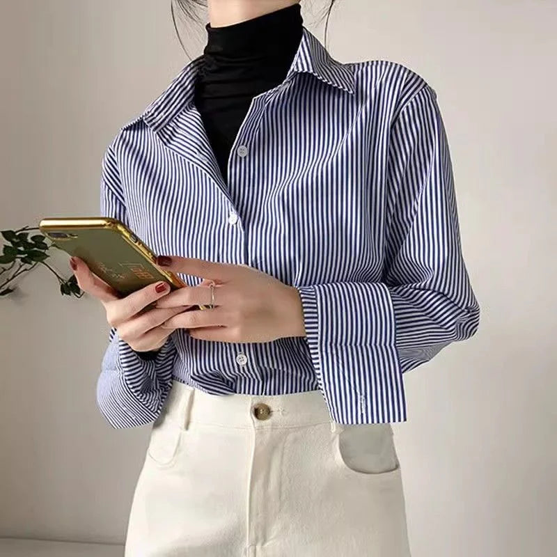 Classic Striped Women's Shirt - Out-Of Box