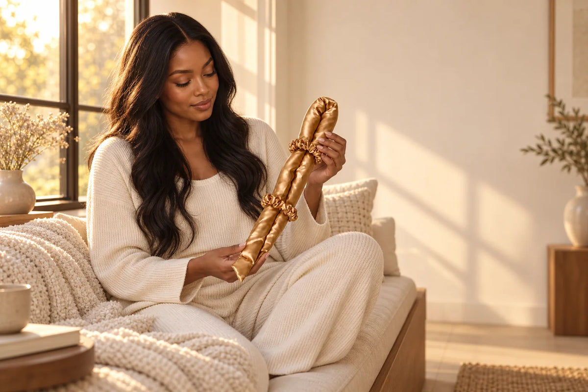 Tessora heatless curl set in gold